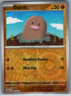 Diglett 050/165 Reverse Holo SV: Scarlet & Violet 151 - Pokemon Card - NM - Image 1