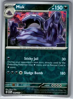 Muk 089/165 Reverse Holo SV: Scarlet & Violet 151 - Pokemon Card - NM - Image 1