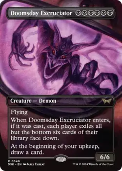 Doomsday Excruciator (Borderless) -Foil Near Mint MTG Duskmourn: House of Horror - Image 1