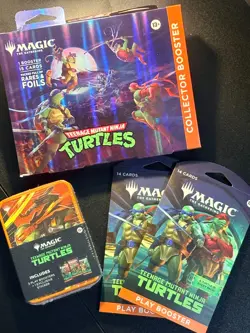 MTG TMNT Collector Chase Bundle | Collector Booster + Tin + Packs | Sealed - Image 2