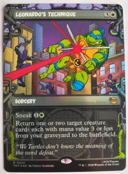 MTG Leonardo's Technique (Showcase), Foil, NM/Unplayed, TMNT - Image 1
