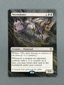 Necroskitter MTG Lorwyn Eclipsed Commander Hand Painted Borderless Altered Art v - Image 1