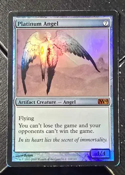 Magic 2010 Core (M10) Foil Mythic Rare Platinum Angel MTG - Image 1