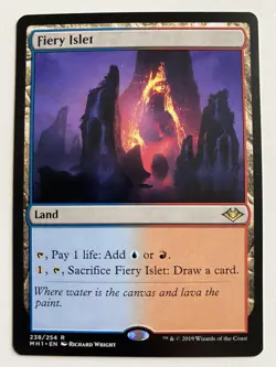 MTG Fiery Islet (238) *Non-Foil* Base Rare Modern Horizons NM/MT Free Ship - Image 1