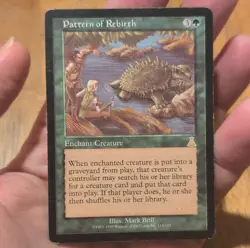 Magic: The Gathering Pattern of Rebirth Rare Urza's Destiny Enchantment Played - Image 1