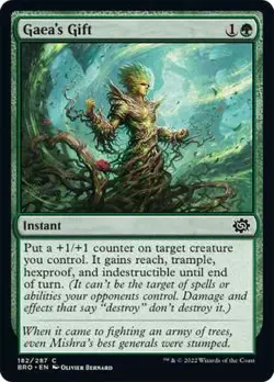 1 x Gaea's Gift - Foil - The Brothers' War - Light Play - MTG - Image 1