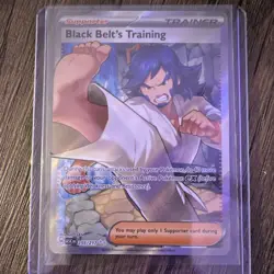 Pokemon Black Belt's Training EX ASC Full Art Holo Ultra Rare Supporter 255/217 - Image 1