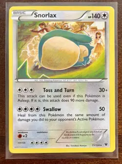 Pokemon - Snorlax 77/124 XY Fates Collide Regular Rare - Image 1