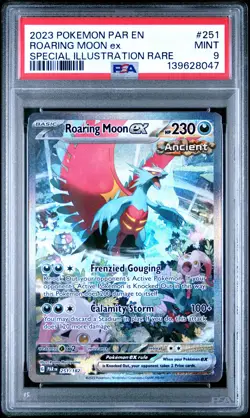 Roaring Moon EX 251/182 Special Illustration Rare Pokemon PSA 9 *047 - Image 1