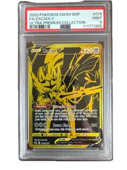 2020 POKEMON SWSH BLACK STAR PROMO ULTRA PREMIUM COLL FULL ART/ZAMAZENTA V PSA 9 - Image 1