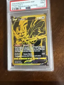2020 POKEMON SWSH BLACK STAR PROMO ULTRA PREMIUM COLL FULL ART/ZAMAZENTA V PSA 9 - Image 4
