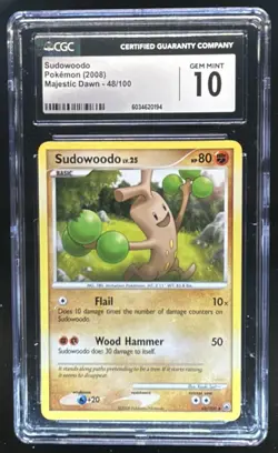 2008 Pokemon Diamond & Pearl Majestic Dawn Sudowoodo #48/100 CGC 10 - Image 1