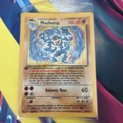 Pokemon Machamp Holo 8/102 Base Set 1st Edition – Factory Sealed Promo - Image 1