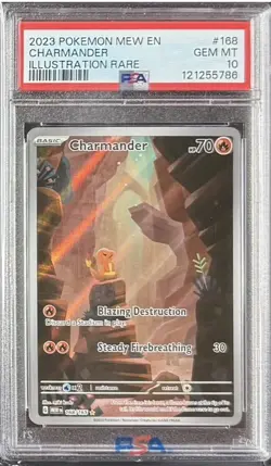Charmander 168/165 Pokemon Scarlet & Violet - 151 Illustration Rare PSA 10 - Image 1