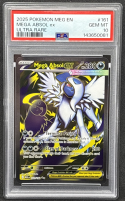 2025 Pokemon MEG EN - Mega Absol ex - Ultra Rare - 161 - PSA 10 - Image 1