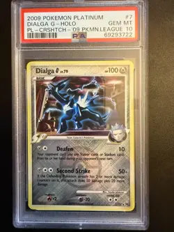 2009 Pokemon Platinum League Promo Dialga G #7 Population 1/138 Graded PSA 10 - Image 1