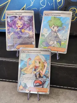 Lillie's Determination 169 (3 Trainer Lot) Pokemon Mega Evolutions Full Art - NM - Image 1
