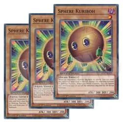 Yugioh - Sphere Kuriboh x 3 - 1st Edition NM - Plus Free Holographic Card - Image 1