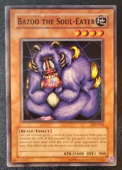 Yu-Gi-Oh! Bazoo the Soul-Eater LON-064 Labyrinth of Nightmare Vintage (2003) NM - Image 1