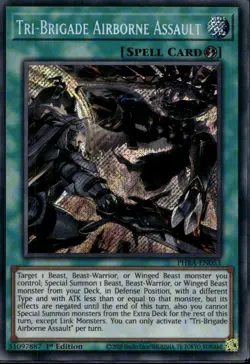 Tri-Brigade Airborne Assault 1st Ed Secret Rare PHRA-EN053 Yu-Gi-Oh! - Image 1