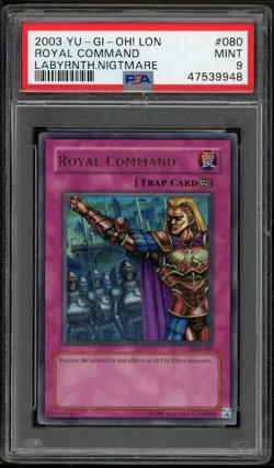 Royal Command LON-080 Ultra Rare Unlimited Yugioh PSA 9 *948 - Image 1
