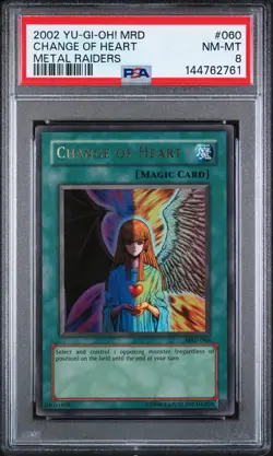 Change Of Heart MRD-060 Ultra Rare Unlimited Yugioh PSA 8 *761 - Image 1