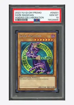 Yu-Gi-Oh PSA 10 Dark Magician Promo 2023 ADCE-EN001 Adidas Collaboration English - Image 1