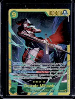 2026 One Piece Azure Sea's Seven Dracule Mihawk Secret Rare Manga Art #OP14-119 - Image 1