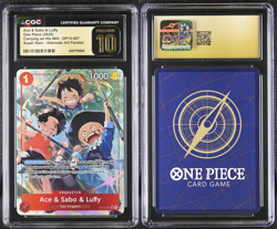 One Piece English Ace & Sabo & Luffy OP13-007 2025 Carrying on His Will CGC 10 - Image 1