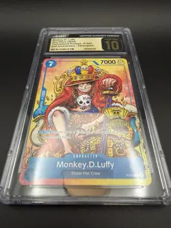 Monkey D. Luffy OP P-043 2nd Anniversary Participant Promo CGC Pristine 10 Eng - Image 3