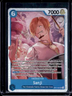 2025 One Piece A Fist of Divine Speed Sanji Super Rare #OP11-051 - Image 1