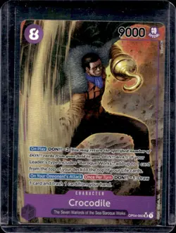 2023 One Piece Kingdoms of Intrigue Crocodile Super Rare #OP04-060 - Image 1