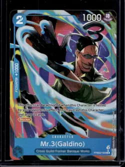 2025 One Piece Premium Booster Mr. 3 Galdino Alternate Art #PRB02-009 - Image 1