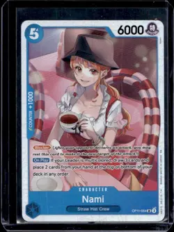 2025 One Piece A Fist of Divine Speed Nami Super Rare #OP11-054 - Image 1