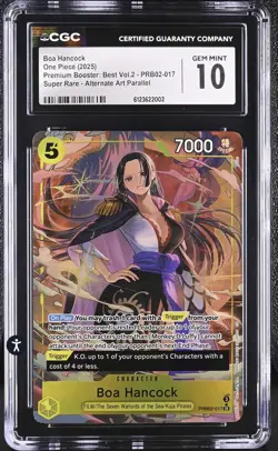 Boa Hancock PRB02-017 English SR Alt Art CGC Gem Mint 10 - Image 1
