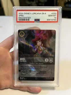 Ariel Sonic Warrior PSA 10 Disney Lorcana Ursula’s Return Enchanted Card 220/204 - Image 1