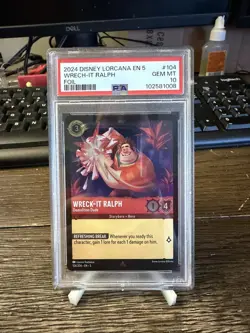 Wreck-It Ralph Demolition Dude Shimmering Skies Disney Lorcana FOIL PSA 10 POP 3 - Image 1