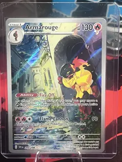 Pokemon TCG Armarouge Scarlet & Violet Holo Illustration Card 203/198 Base Set - Image 1