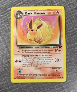 Flareon Team Rocket 35/82 Vintage Pokemon Card MP Condition B - Image 1