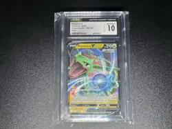 Rayquaza V 100/159 Pokemon TCG Crown Zenith CGC 10 Ultra Rare Holo Trading Card - Image 1