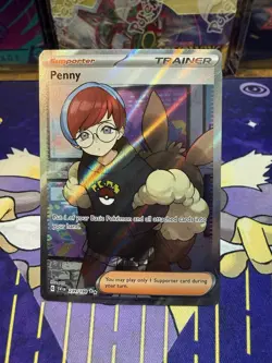 Pokemon TCG Scarlet & Violet Penny Trainer Supporter Card 239 - Image 1