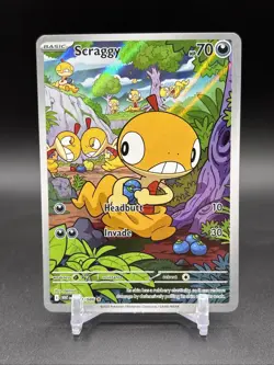 Pokemon Scraggy 138/086 Illustration Rare Full Art Holo Sv: White Flare TCG Card - Image 1
