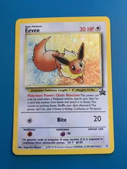 Eevee #11 Black Star Promo Holo Rare Vintage Pokemon Card - NM - Image 1
