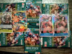 One Piece Card Game Op-08 Two Legends Booster LOT of 6 Packs - Image 1