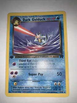 Dark Golduck 37/82 1st Edition Card | Pokemon TCG Team Rocket Set IN HAND - Image 1