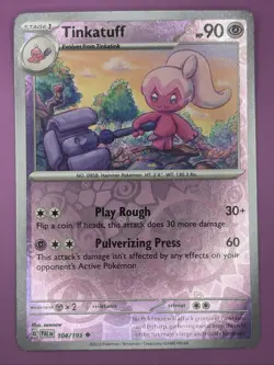 Tinkatuff 104/193 Paldea Evolved Reverse Holo Pokemon Card - Sowsow - Image 1
