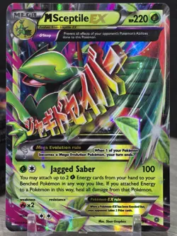 Pokemon Card M Sceptile EX 8/98 Ultra Rare Holo Rare XY Ancient Origins 2015 NM - Image 5