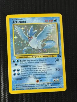 Articuno 2/62 Fossil Unlimited Holo Pokemon Card Vintage 1999 WOTC - Image 1