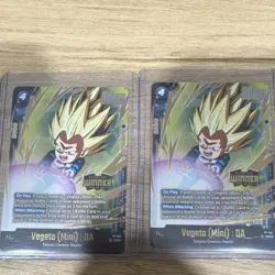 Bandai Dragon Ball Super Vegeta (Mini) DA Winner Foil Lot of 2 Cards - Image 1