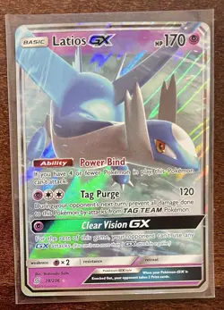 Pokemon TCG S&M Unified Minds Latios GX Holo Card 78/236 Full Art Ultra Rare - Image 1